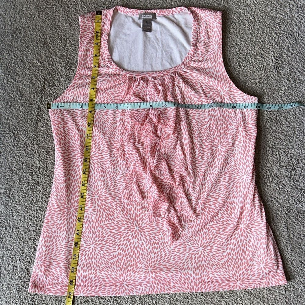 Chicos Sleeveless Ruffle Front Shell Blouse! - Picture 5 of 8